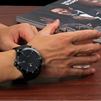 WWOOR Prabangos Prekės ženklo Žiūrėti Vyrus Karinių Sporto Laikrodžiai vyriški Kvarcas Analog 3D Veido Valandą Laikrodis Vyrų Odos Diržas lentelė Riešo Žiūrėti