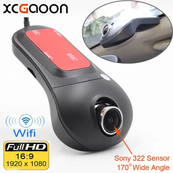 XCGaoon Wifi, Automobilių DVR Registrator Skaitmeninio Vaizdo įrašymo Kameros Brūkšnys Kamera 1080P Naktį Versija Novatek 96655 Pasukti 60 laipsnių