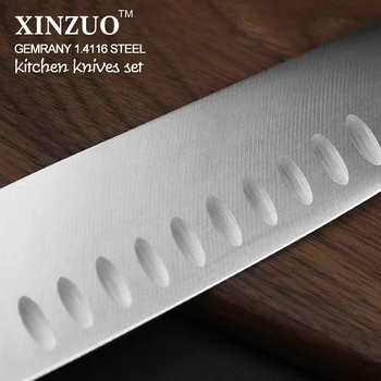 XINZUO virtuvės įrankius 3 Vnt virtuvės peilių rinkinys naudingumas Virėja satoku peilis vokietijos 1.4116 nerūdijančio plieno itin aštrių nemokamas pristatymas