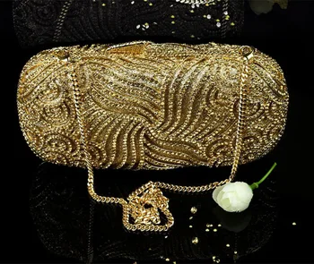 XIYUAN PREKĖS vakarą sankabos krepšys moterų rankinės zawalcowany Lady Šalies Rankinėje Vestuvių nuotaka Deimantų, perlų Prom vakarienė maišelį pokylių krepšiai