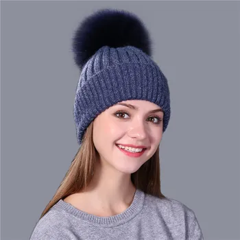 [Xthree]fox fur pp pp megzti skrybėlę žiemos skrybėlę moterų ir mergina beanie skrybėlių nekilnojamojo nauja storų moterų vilnos kepurė