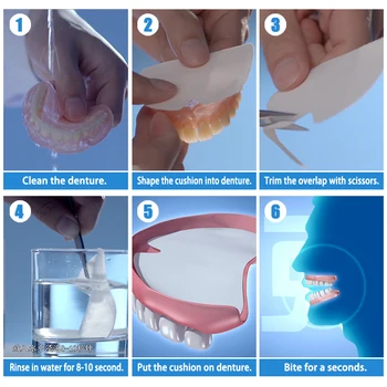 Y-Kelinas dantų Protezų Klijai Pagalvėlė (Apatinis) 360 pagalvėlės dantų protezų klijai pagalvėlės soft & komfortą dantų protezų klijai apatinių dantų protezus