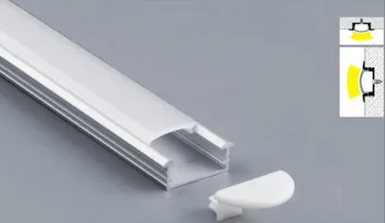 YANGMIN Nemokamas Pristatymas 2m/vnt aliuminio ekstruzijos profilis su PC dangtelis led juostelės,30pcs (60 metrų) daug, 2m už vienetą