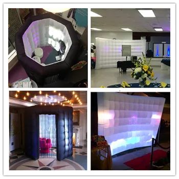 Yijia LED pripučiami aštuonkampis photo booth salono sienos talpyklos
