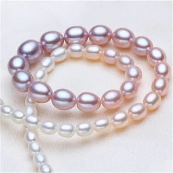 YIKALAISI 2017 naujas Originali Perlų Vėrinį Natūralių Gėlavandenių Perlų Papuošalai Choker Karoliai 925 sterlingas Sidabro Papuošalai