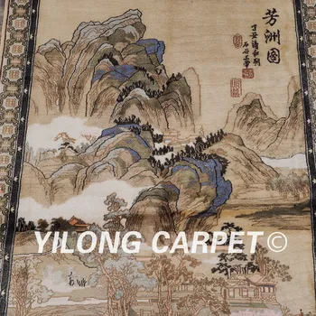 Yilong 2'x3.7' 400Line Rytų Šilko Kilimų Tradicinių Soo Čiau Sodo Rankų darbo Meno Kolekcija, Kilimėlių (C007H2x3.7)