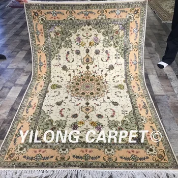Yilong 4'x6' persų handknotted kambarį apdaila prabangus kilimas iš naujosios zelandijos vilnos kilimas namuose (WY2122S4x6)