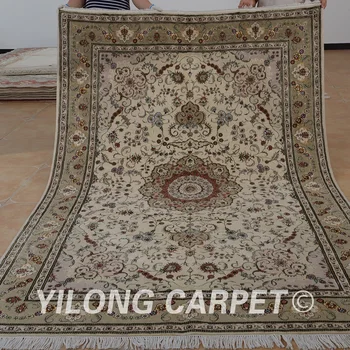 Yilong 6'x9' Rytų persų vilnos kilimas pardavimas, smėlio storio išskirtinį rankų darbo vilnonių kilimų kainos (1462)