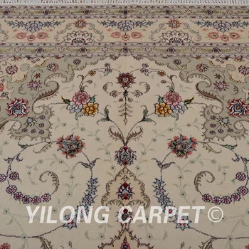 Yilong 6'x9' vilnos, šilko kilimų parduoti išskirtinį rožinė storio naujosios zelandijos vilnos pledai (1419)