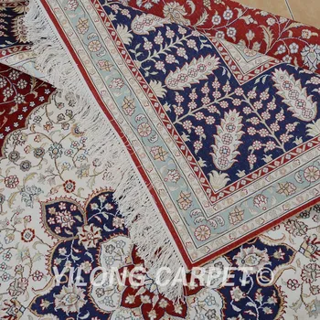 Yilong 9'x12' Senovinių klasikinių kilimų didelis raudonas vantage turkų rankų darbo šilko kilimų dvigubai rišti (0912)