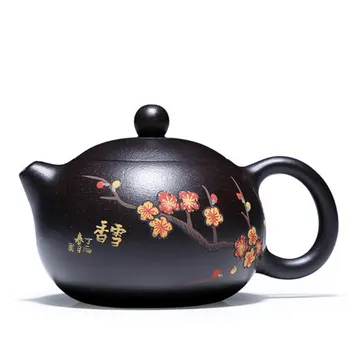 Yixing arbatinukas grynas rankų darbo Xi Shi puodą garsaus Zisha arbata su rūdos Xi Shi arbatinukas retas juoda kraujo smėlio, purvo medžiagos, aukso smėlis.