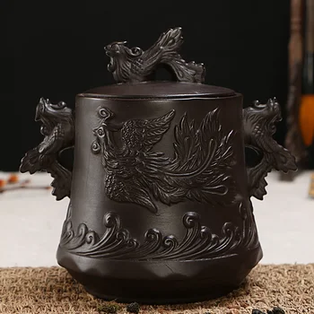 Yixing Yixing keramikos arbatinukas autentiškas rankų darbo arbatinukas boutique didelį puodą arbatos Pu'er arbatos dėžutė cilindras