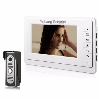 YobangSecurity 7 Colių Laidinio Vaizdo Door Entry System Namų Apsaugos Kamera, Vaizdo Durų Pasikalbėjimo 1-kamera 1-stebėti Naktinio Matymo