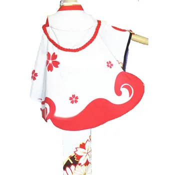 Yuki Onna Cosplay Onmyoji Japonijos Sniego Fėja Idolized Kimono cosplay kostiumas su plaukų aksesuaras ir kojinės