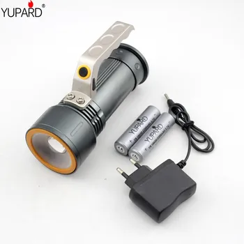 YUPARD XM-L2 LED T6 LED zoomable Žibintuvėlis balta raudona avarinės šviesos Prožektorius Prožektorius+18650 akumuliatorius+kroviklis