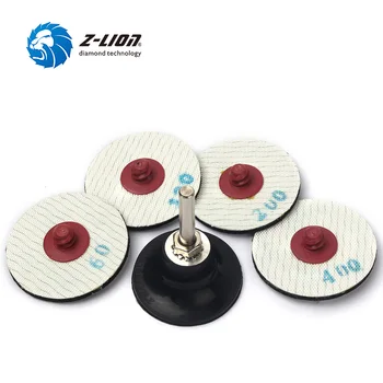 Z-LION 2 Colių Roloc Pasukimo Abrazyviniai Šlifavimo Diskai 4pcs Diamond Shanding Rato Diskas Ir 1 Trinkelėmis Adapteris Turėtojas Akmens Šlifavimo Įrankis