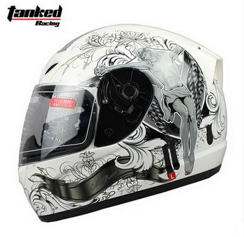 Zatankowany Lenktynių T112 visą veidą motociklo šalmas motociklų drk dviratininkas saugos moto off road motokroso šalmai
