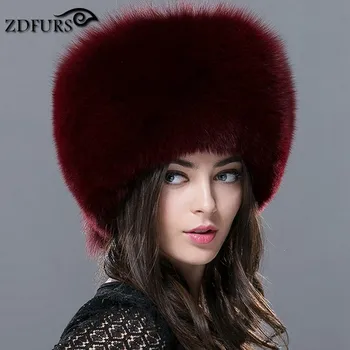 ZDFURS * Rudenį ir žiemą, Moterų 's Originali usūrinių šunų rusijos kailio kepurę nekilnojamojo lapės kailio kepurę dome mongolų skrybėlę ZDH-161013
