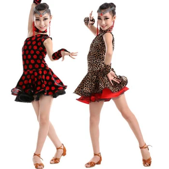 Zebra-juostele lotynų šokių suknelė mergaitėms Salsa šokių Kostiumai vaikams Ballrooom konkurencijos čiuožimo suknelės kleid pramoginiai frauen