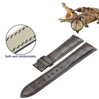 ZLIMSN Rudos spalvos Krokodilo Odos Dirželis Mados Bambuko Modelis Rankomis Siuvami Prabanga Patogiai, Vyrai ir Moterys, Dirželis 12mm-26mm
