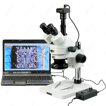 Zoom Stereo Mikroskopas--AmScope Prekių 3,5 X-90X Skaitmeninis Priartinimas Stereo Mikroskopas su 144-LED Light + 10MP USB Kameros