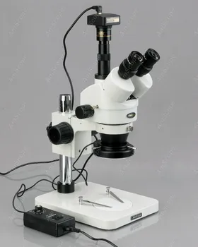 Zoom Stereo Mikroskopas--AmScope Prekių 3,5 X-90X Zoom Stereo Mikroskopas su 144-LED Šviesos Žiedas + 9MP Skaitmeninė USB Kamera
