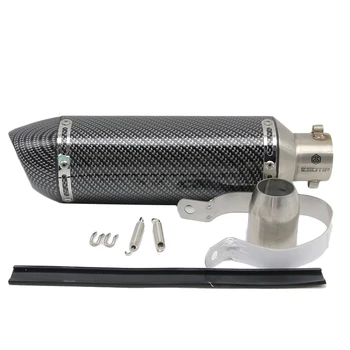 ZS Racing 370MM Akrapovic Motorcycle Scooter Modified Exhaust Muffler Pipe For CB CBR GSXR TMAX530 Z750 Z800 Z1000 ER6N ER6R