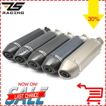 ZS Racing 370MM Akrapovic Motorcycle Scooter Modified Exhaust Muffler Pipe For CB CBR GSXR TMAX530 Z750 Z800 Z1000 ER6N ER6R