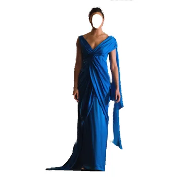 Įdomu Moteris super herojus cosplay costum mėlyna suknelė šalis suknelė
