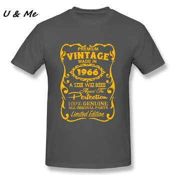 Įgulos Kaklo Vyrų t-shirt 1966 METŲ TOBULUMO IR LEGENDA Geras Gimimo Camisetas Marškinėliai Vyrams Viršūnės