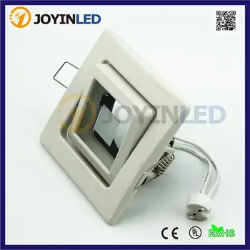 Šalčio balta LED Lubų GU10/MR16 Halogeninės lemputės laikiklį kvadratinių stiklo dėmesio montavimo aliuminio baltas liejimo lempos laikiklis