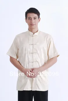 Šanchajaus Istorija karšto pardavimo Tango Kostiumų kinų šilko marškinėliai Tradicinės Kinų marškinėliai vyrams Tango viršuje mandarinų apykaklės marškinėliai