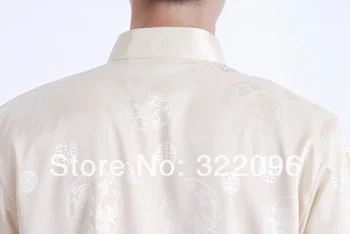 Šanchajaus Istorija karšto pardavimo Tango Kostiumų kinų šilko marškinėliai Tradicinės Kinų marškinėliai vyrams Tango viršuje mandarinų apykaklės marškinėliai