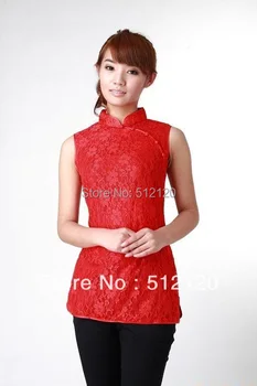 Šanchajaus Istorija pardavimas naujų aukštos kokybės tradicinis kinų drabužių cheongsam viršų moteris Nėrinių Rankovių cheongsam viršų