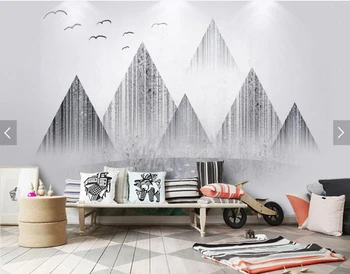 Šiaurės abstraktus peizažas sienos rašalo custom tapybos freskos papel DE parede,svetainė, tv sienos miegamajame restoranas, baras tapetai