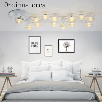 Šiaurės paprastumo šiuolaikinės žvaigždės šviesa kūrybos namuose LED lubų šviestuvas kambarį šiltas ir romantiškas miegamasis kambarys lempos