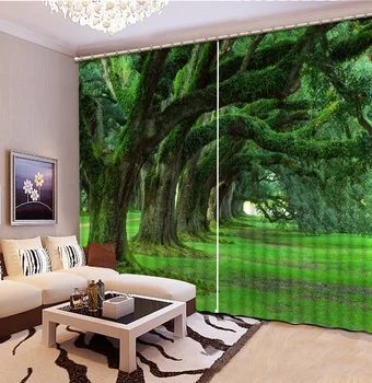 Šiuolaikinio Gyvenimo Kambario, Miegamasis 3D Užuolaidų Dizainas, Didelių medžių Blackout Užuolaidos Miegamajame kambarį Namuose Užuolaidos