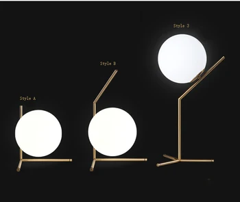 Šiuolaikinių LED Stalo Lempa Šviesos Mėnulis Stiklo Stalo Lempos Šviesos Office Lempa Su Pienu, Balto Stiklo Atspalvį + Nemokamas pristatymas!
