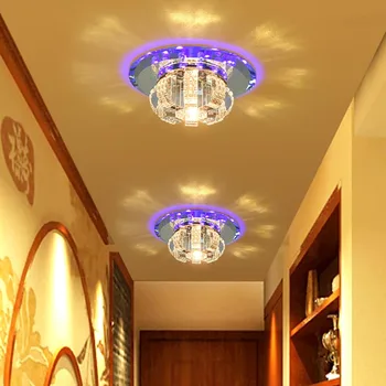 Šiuolaikinės 3W LED Kristalų Koridoriaus lubų lempa Nauja Stiliaus prieškambario balkono lubų Šviesos kambarį lubų Šviestuvai