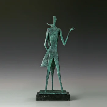 Šiuolaikinės Apdailos Abstraktaus Meno Bronzos Skulptūra šokių mėgėjas Statula Vertingas Kolekcijas