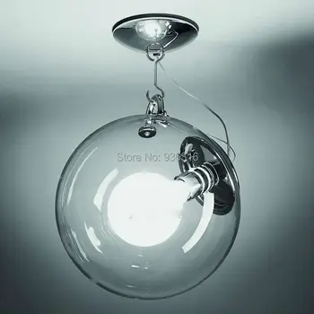 Šiuolaikinės burbulas stiklo Kamuolys Lubų Šviesos Kabo Palėpėje Restoranas, Valgomasis Kambarys Blizgikliai Stiklo E27 LED Lubų Šviestuvas Lempa