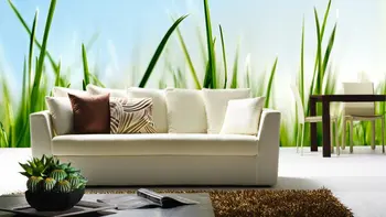 Šiuolaikinės foto tapetai, Švelni Žolė, gamtos kraštovaizdžio, freskos gyvenimo kambario, miegamasis, sofa fone PVC papel de parede
