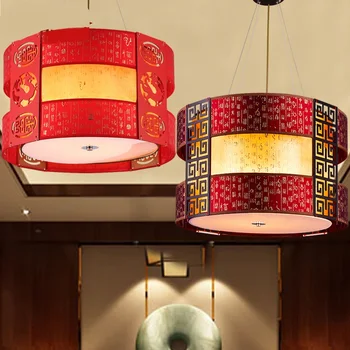 Šiuolaikinės Kinijos klasikinės restoranas, valgomasis, avikailio Sieniniai šviestuvai Senovinės Raudonos apskrito lubų Šiuolaikinės sieniniai šviestuvai