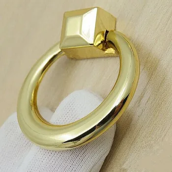 šiuolaikinės paprasta mados, baldų rankenėlės aukso stalčių spintelės išsitraukia rankenėles, šviesus auksas drebantis lašas žiedai odininkas spintos durų rankenos