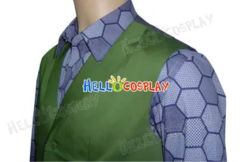 Žalia Liemenė ir Mėlynos Šešiakampis Marškinėliai H008