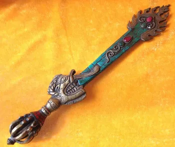 ŽALVARIO apdaila gamyklos Gryno Žalvario Senas Antikvarinis Prabangus Kinijos antikvariniai kolekcionavimas budistų ginklas vario kardas piesta
