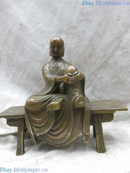 Žalvario skulptūra Kinija raižyti bauda vario budizmas budos medinio suolo Statula