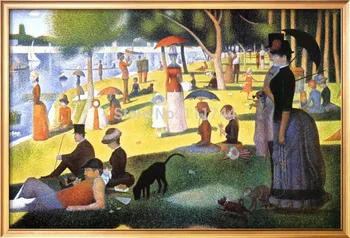 žinomų paveikslų, Kraštovaizdžio meno sekmadienio Popietę Saloje La Grande Jatte Georges Pierre Seurat ' Aukštos kokybės Rankų dažytos